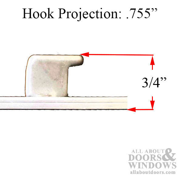 Ashland 3-Point Strike Bar for Multipoint Doors – 37" Length, Radius Ends