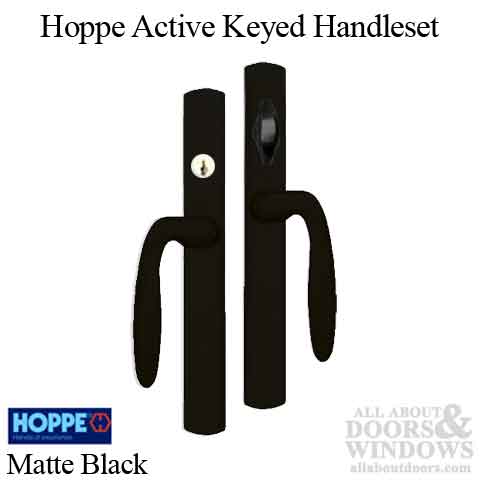 Hoppe M151VK Active Sliding Door Handleset – Keyed, Matte Black