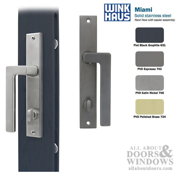 Miami Style Sliding Patio Door Handle Set – Left Hand Inactive Dummy Pull