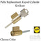 Pella Keyed Cylinder for Sliding Patio and Hinged Doors – Kwikset KW1 Keyway