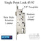 Hoppe Single Point Mortise Lock – 45mm Backset, 92mm PZ, 16mm Faceplate