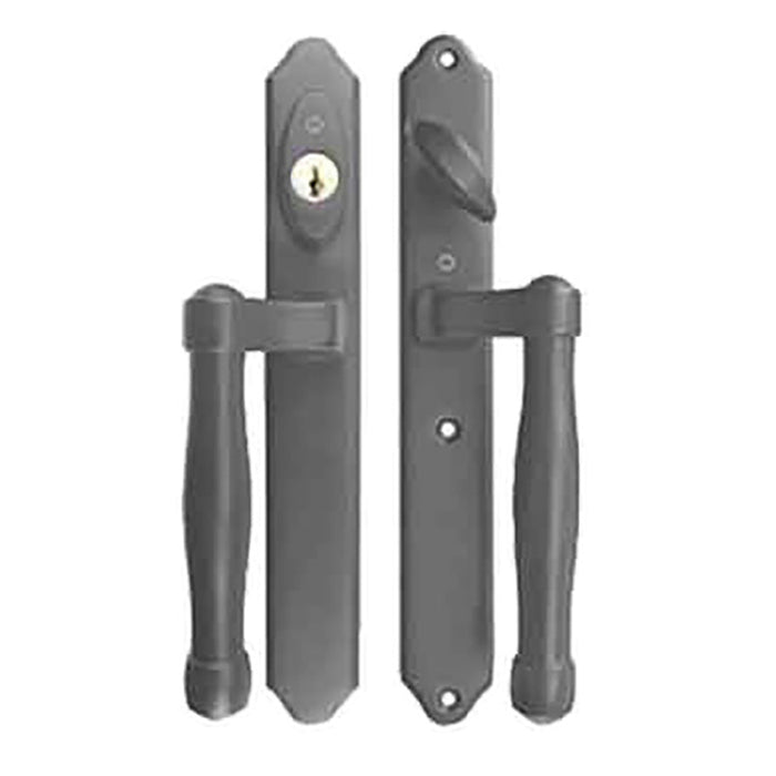 Hoppe Sliding Door Handleset Trim – Active/Keyed, Antique Nickel