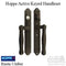 Hoppe Sliding Door Handleset Trim – Active/Keyed, Rustic Umber