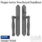Hoppe Sliding Door Handleset – Active Non-Keyed, Antique Nickel