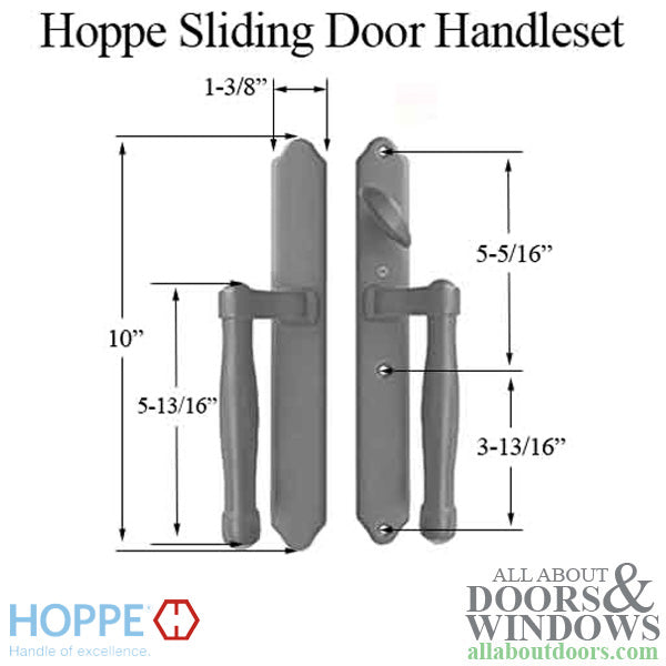 Hoppe Sliding Door Handleset – Non-Keyed, Oil Rubbed Brass