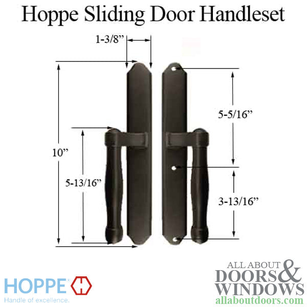 Hoppe Sliding Door Dummy Handle Set – Rustic Umber