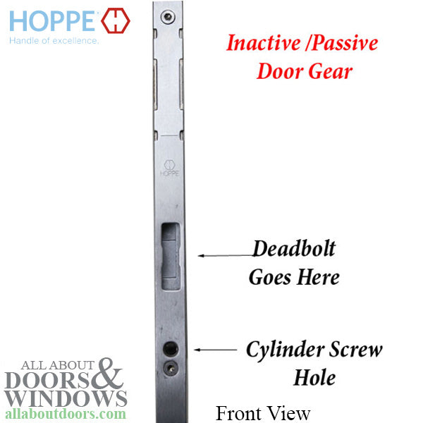 Hoppe Inactive Bottom Shootbolt Gear – 60mm Backset, Adjustable Handle Height