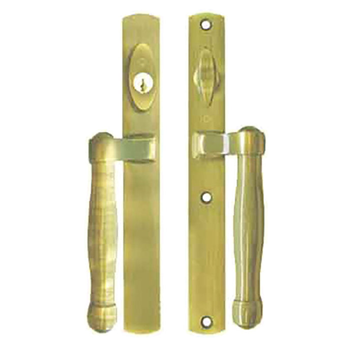 Hoppe Sliding Door Handleset – Active/Keyed, Resista Brass