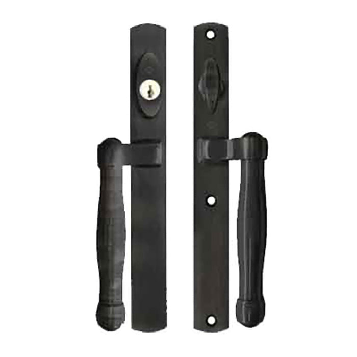 Hoppe HLS 9000 Sliding Door Handle Set – Active Keyed, Matte Black