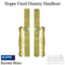 Hoppe Sliding Door Dummy Handleset – 2-Hook, Resista Brass