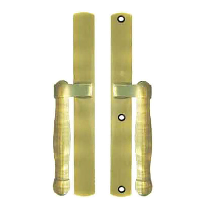 Hoppe Sliding Door Dummy Handleset – 2-Hook, Resista Brass