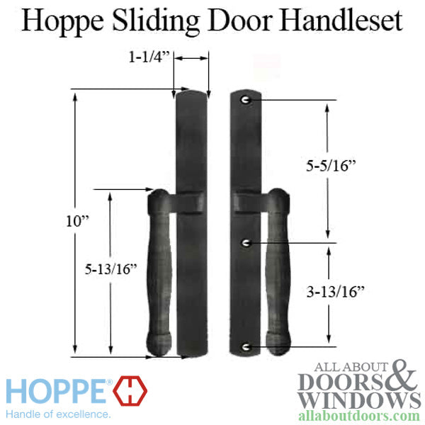 Hoppe Sliding Door Dummy Handleset – Matte Black