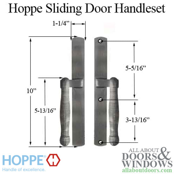 Hoppe Sliding Door Dummy Handleset – Oil Rubbed Brass, Non-Keyed