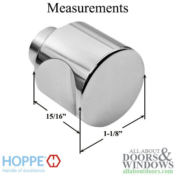 Hoppe H-Knob for Non-Logo Profile Cylinders – Resista Brass