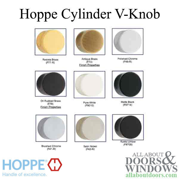 Hoppe V-Knob for Non-Logo Profile Cylinder