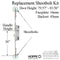Hoppe Multipoint Lock Replacement Kit – 45mm Backset, 92mm PZ, 36" Handle Height