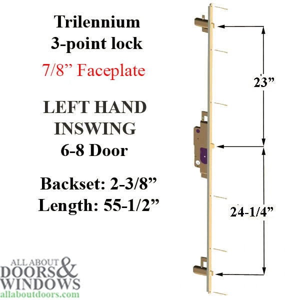 Trilennium 3070 Series Multipoint Lock – 60mm Backset, Left Hand Inswing