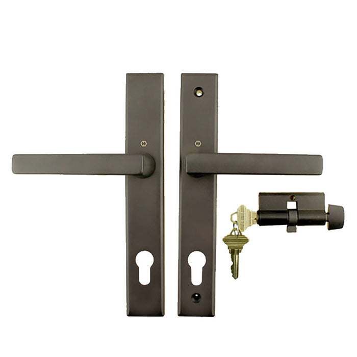 Hoppe Dallas Contemporary Lever Handle Set – 92mm PZ, Rustic Umber