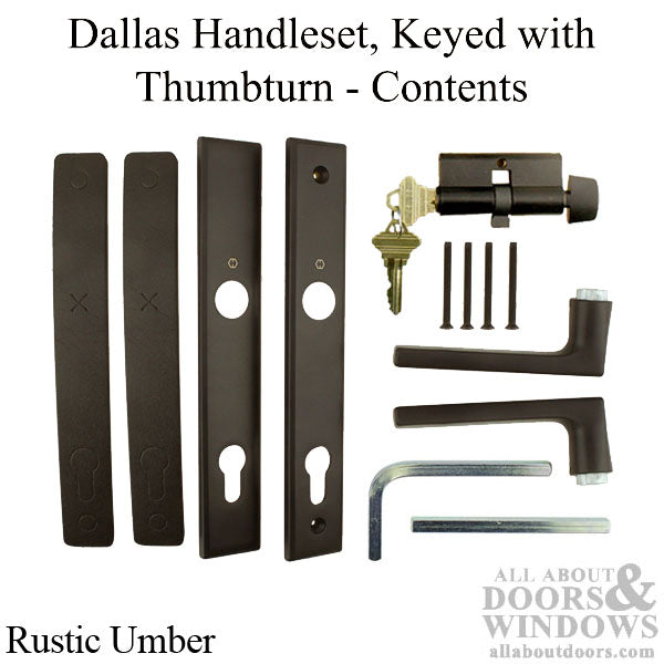 Hoppe Dallas Contemporary Lever Handle Set – 92mm PZ, Rustic Umber