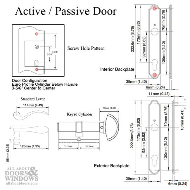 Hoppe Munchen Active Multipoint Handleset – 92mm PZ, Dark Bronze Metallic