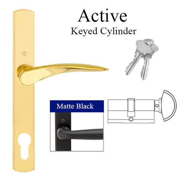 Hoppe Rodos Active Multipoint Handleset – 92mm PZ, Matte Black