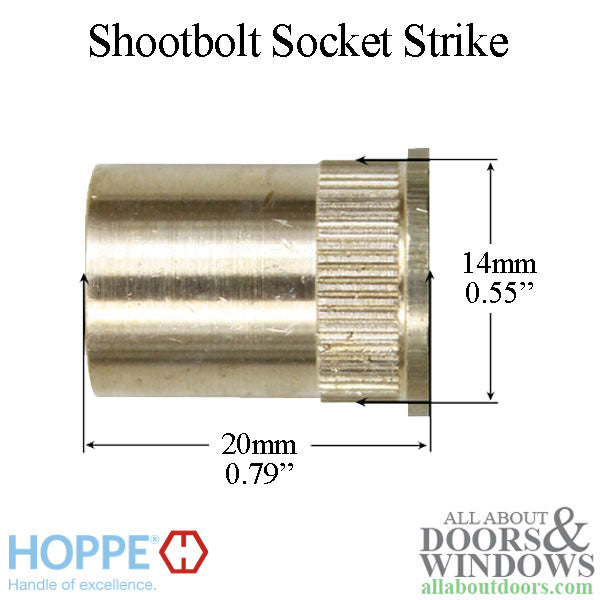 Hoppe Shootbolt Socket Strike Plate – 3/4" Throw, Oil-Rubbed Brass
