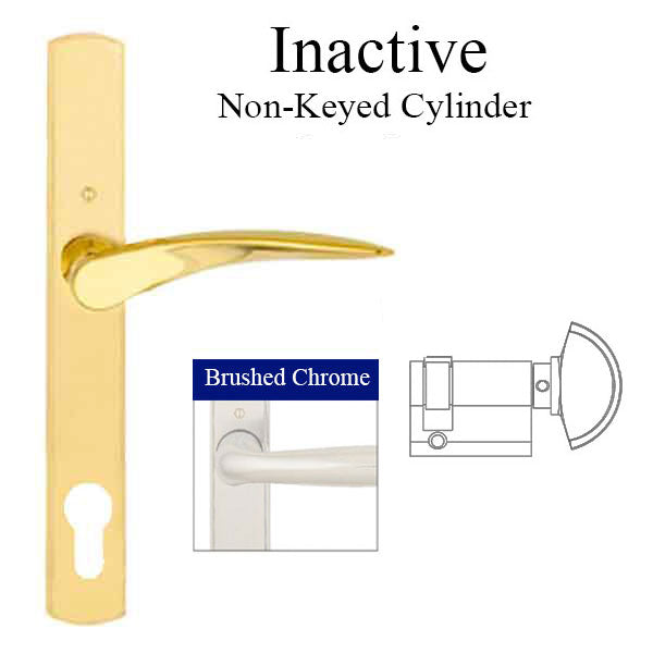 Hoppe Rodos Inactive Handleset – 92mm PZ, Resista Brushed Chrome