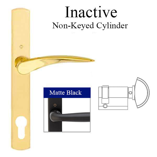 Hoppe Rodos Inactive Handleset – 92mm PZ, Matte Black