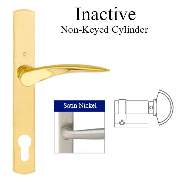 Hoppe Rodos Inactive Multipoint Handleset – 92mm PZ, Satin Nickel