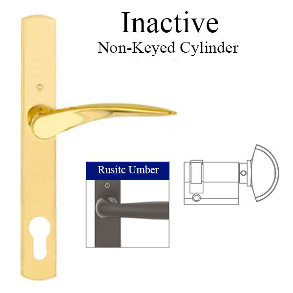 Hoppe Rodos Inactive Multipoint Handleset – 92mm PZ, Rustic Umber