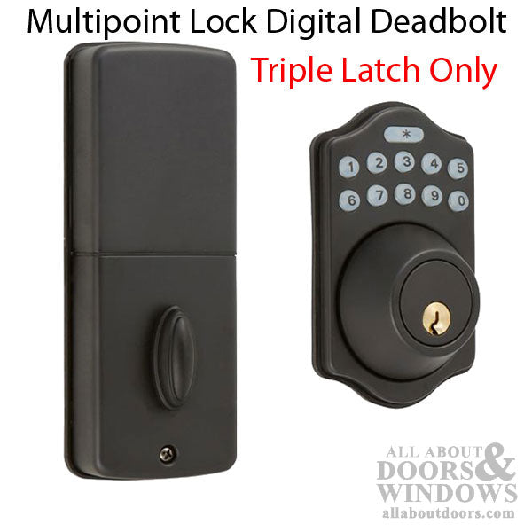 Digital Keypad Deadbolt for 72 Series Triple Latch Multipoint Locks – Satin Nickel