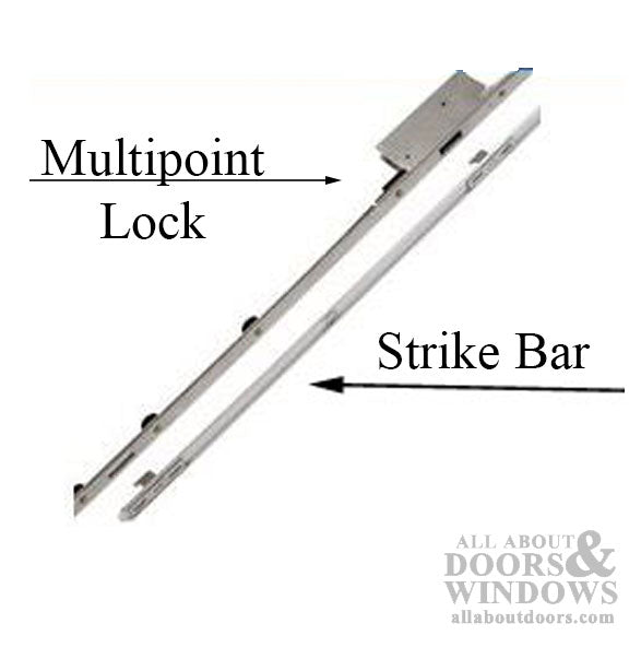 Ashland 3-Point Strike Bar for Multipoint Doors – 37" Length, Radius Ends