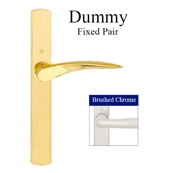 Hoppe Rodos Fixed Dummy Handleset – Contemporary Escutcheon, Antique Brass