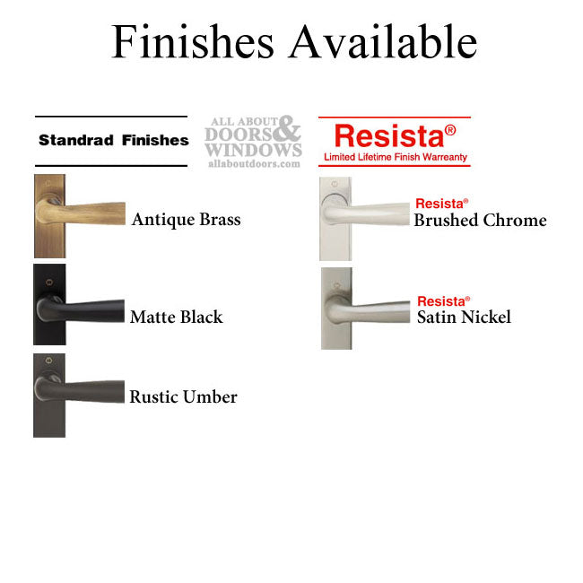 Hoppe Rodos Fixed Dummy Handleset – Contemporary Escutcheon, Rustic Umber