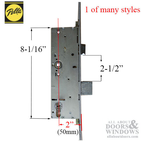 Pella Active Panel Multipoint Lock – 50mm Backset, 35" Handle Height