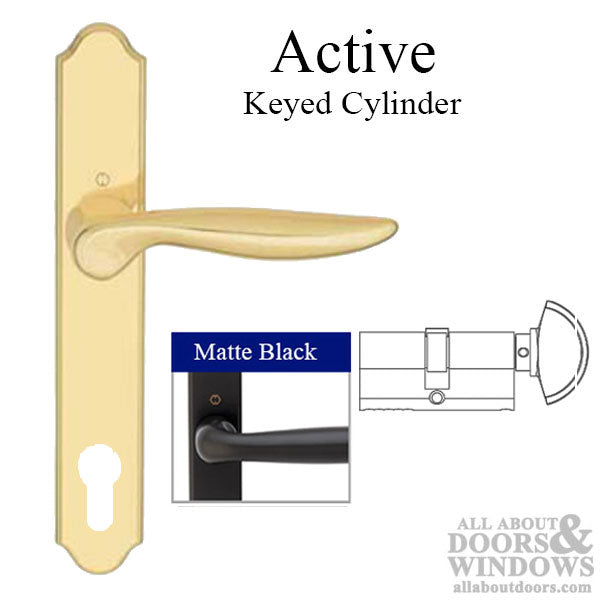 Hoppe Toronto Active Handle Set for Swing Doors – Matte Black