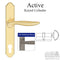 Hoppe Toronto Active Handle Set for Swing Doors – Oil-Rubbed Brass
