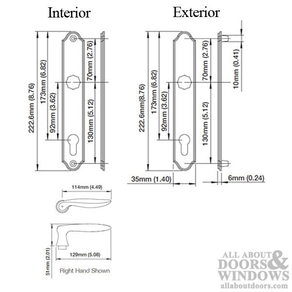 Hoppe Toronto Active Handle Set for Swing Doors – Oil-Rubbed Brass
