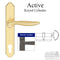 Hoppe Toronto Active Handle Set for Swing Doors – Rustic Umber