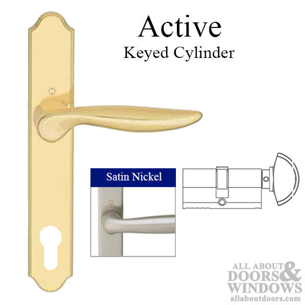 Hoppe Toronto Active Handle Set for Swing Doors – Resista Satin Nickel